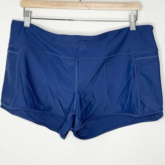 PrAna Chantel Wide Band Swim Shorts in Belize Blue Beach - Women’s US XL - Picture 1 of 9